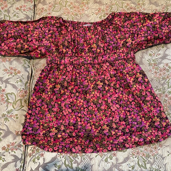Peek Purple Fleur Des Champs Liberty of London Dress for size 12 - 18 mos. - Picture 2 of 7